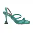 Sandalias Tacón Lyra Verde Talla 36