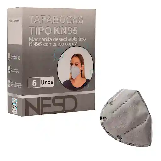 Nesd Tapabocas Tipo Kn95 Color Gris