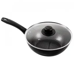 Universal Home Wok 24 Cm Con Tapa De Vidrio