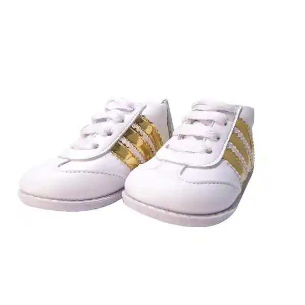 Kaizer Kids Z Tenis Blanco y Dorado Talla: 22