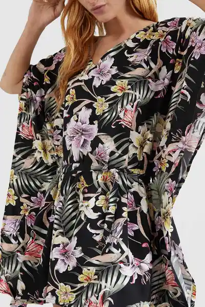 ONeill Vestido Cover up Mix And Match Negro Talla M