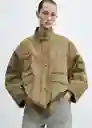 Abrigo Parka Africa Khaki Talla M Mujer Mango