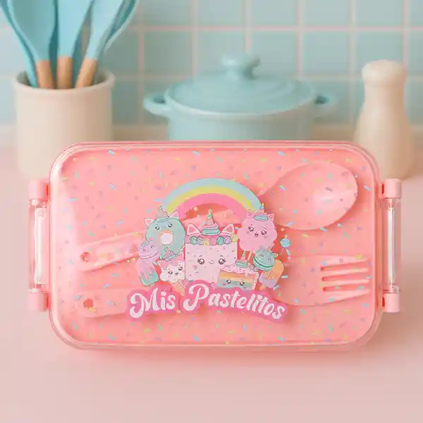 Contenedor Para Alimentos de Serie Mis Pastelitos Rosa Miniso