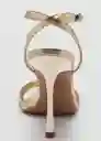 Sandalias Nota Oro Talla 40 Mujer Mango