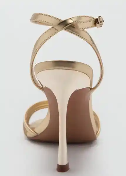 Sandalias Nota Oro Talla 40 Mujer Mango