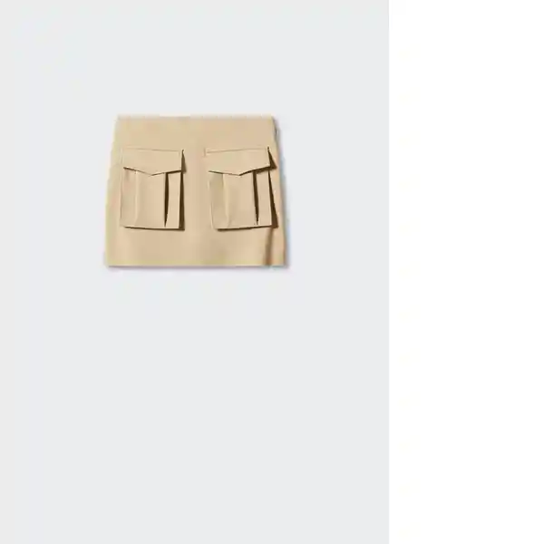 Falda Arlet Beige Talla 38 Mujer Mango