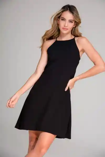 Vestido Prana Color Negro Talla XL Ragged