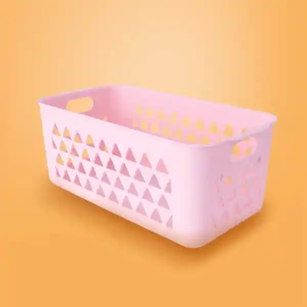 Cesta de Almacenamiento Mediana Rosa Miniso