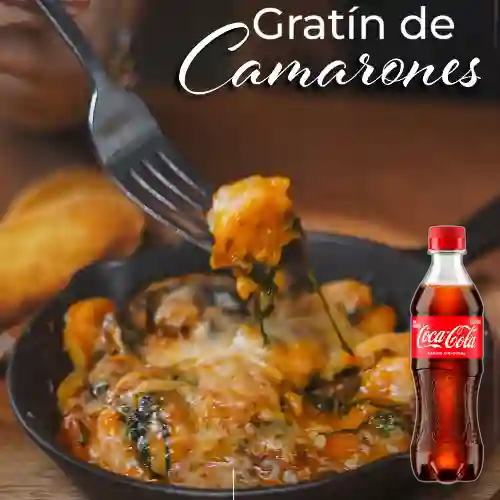 Combo Gratín de Camarones + Coca Cola Original 400 ml