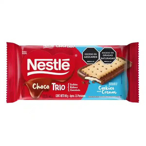 Nestlé Chocotrio Chocolate Galleta de Cookies And Cream 90 g