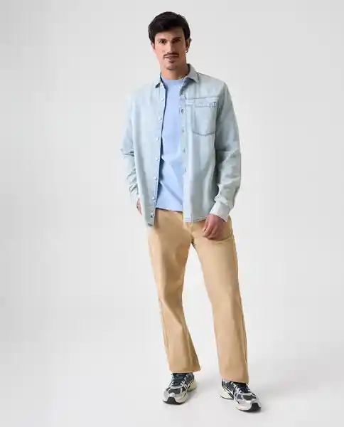 Camisa Hombre Azul Talla M 512G000_AZU114604 Americanino