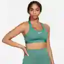 Nike Crop W Nk Swsh Med Spt Bra 223 Mujer Verde S