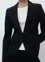 Blazer Americana Paloma Negro Talla 38 Mujer Mango