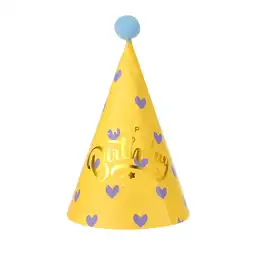 Miniso Sombrero de Fiesta de Cumpleaños Corazón Amarillo