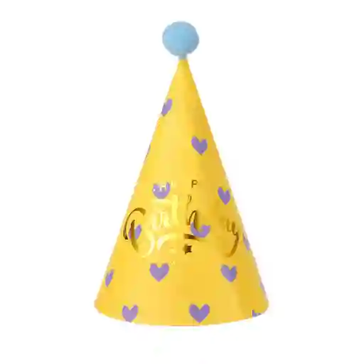 Miniso Sombrero de Fiesta de Cumpleaños Corazón Amarillo