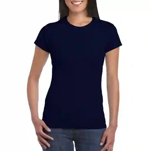 Gildan Camiseta Entallada Azul Marino Talla S