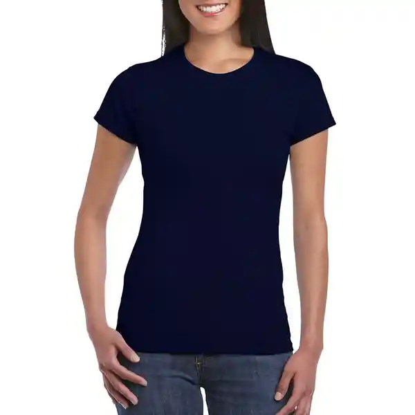 Gildan Camiseta Entallada Azul Marino Talla S