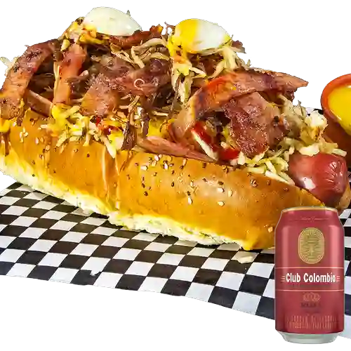 Combo Perro Tornado + Club Colombia Roja 330 ml