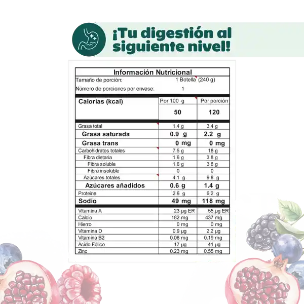 Kéfir Plus Alpina sabor frutos del bosque 240g