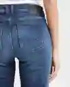 Jean High Rise Cosmo Azul Dark Ultra Oscuro Talla 10 Chevignon