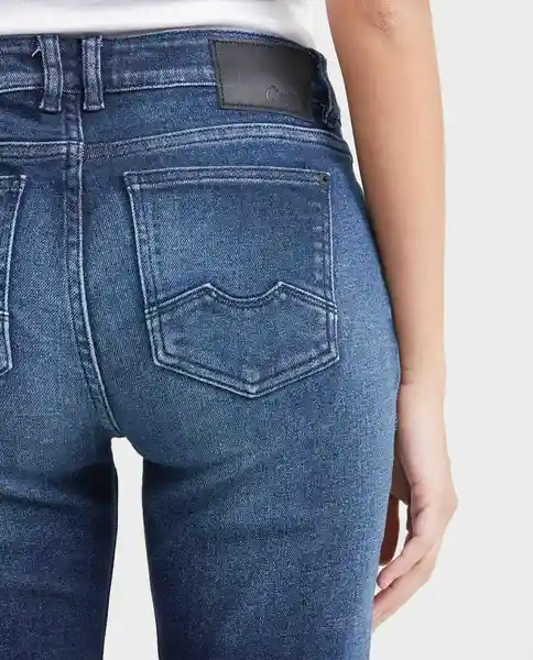 Jean High Rise Cosmo Azul Dark Ultra Oscuro Talla 10 Chevignon
