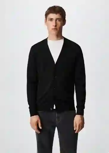 Saco Cardigan Willyc Negro Talla XL Hombre Mango