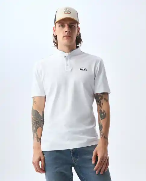 Camiseta Hombre Blanco Talla M 801G002_BLA110601 Americanino