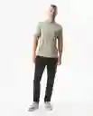 Camiseta Básica Cuello U Verde Myrica Oscuro M Chevignon