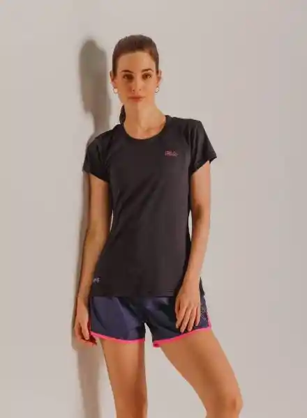 Fila Camiseta Manga Corta Mujer L Negro