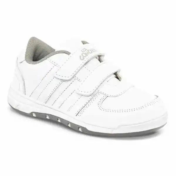 Los Gomosos Tenis Escolares Bob Velcro Unisex Gris Talla 25