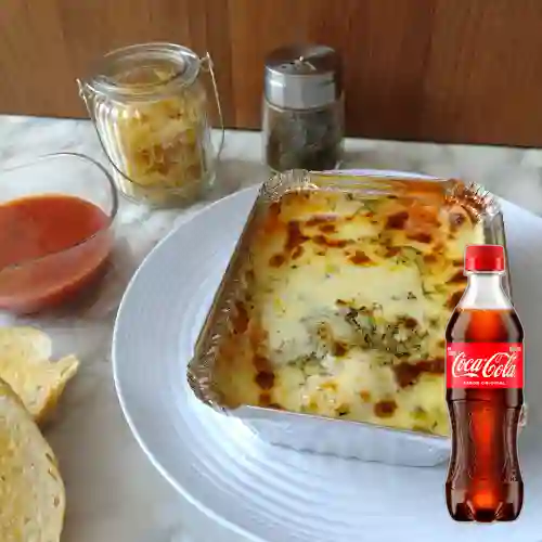 Combo Lasagna Pollo&Champiñones +Cocacola Orig 400ml