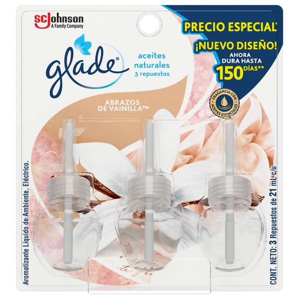 Glade Aromatizante Líquido de Ambiente Abrazos de Vainilla 3 x 21 ml