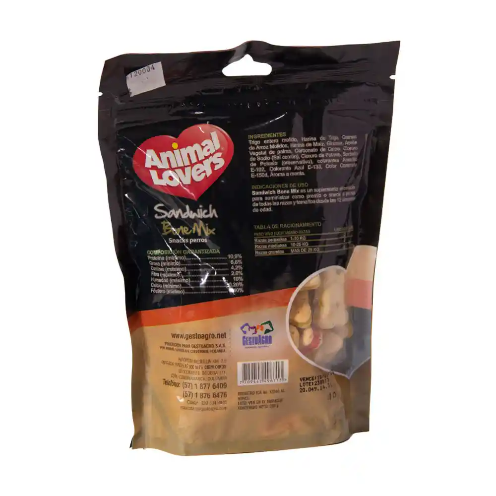 Animal Lover Galleta para Perro Sándwich Bone