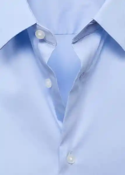 Camisa Emotion Celeste Talla L Hombre Mango