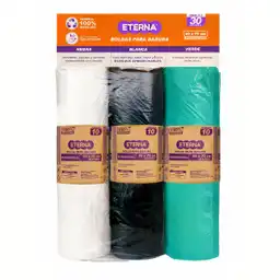 Eterna Pack de Bolsas de Basura Residencial 90X70 cm