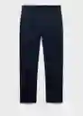 Pantalón Amalfi Navy Talla 40 Hombre Mango