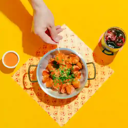 Papas emberracadas con chorizo.