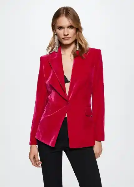 Americana Combi Fucsia Talla 24 Mujer Mango