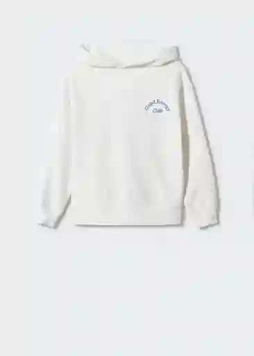 Buzo Sudadera Club Offwhite Talla 08 Niñas Mango