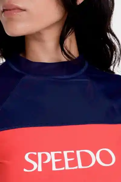 Crop Top Manga Larga Sunshine Block Jet Mujer Navy T. L Speedo