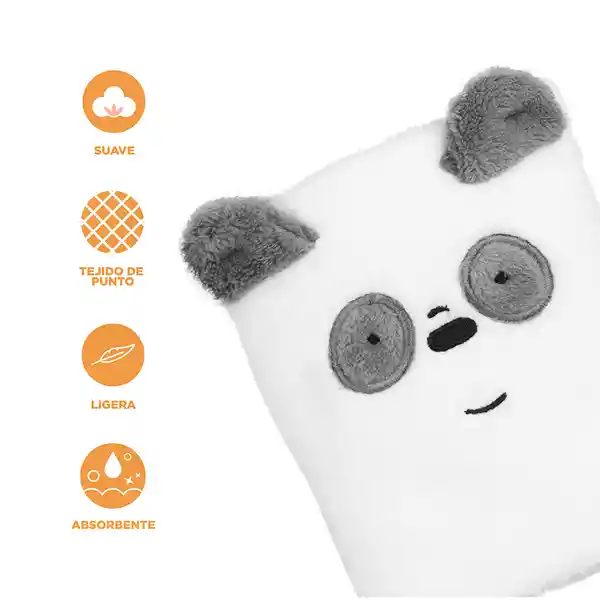 Toalla de Baño Absorbente Osos Escandalosos Panda Blanco Miniso