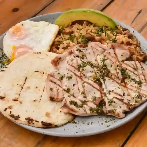 Calentao montañero con cerdo