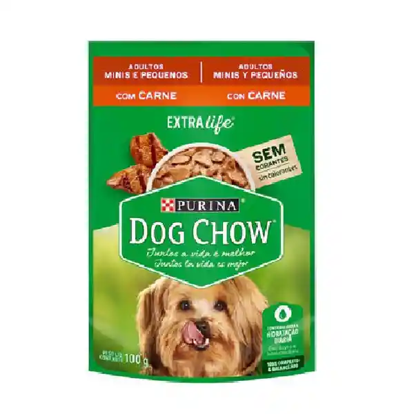 Dog Chow Alimento Para Perro Adulto Mini y Pequeño Carne 100 g