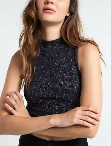 Camiseta Mujer Negro Puro Ultraoscuro Talla M - 509E003 Naf Naf