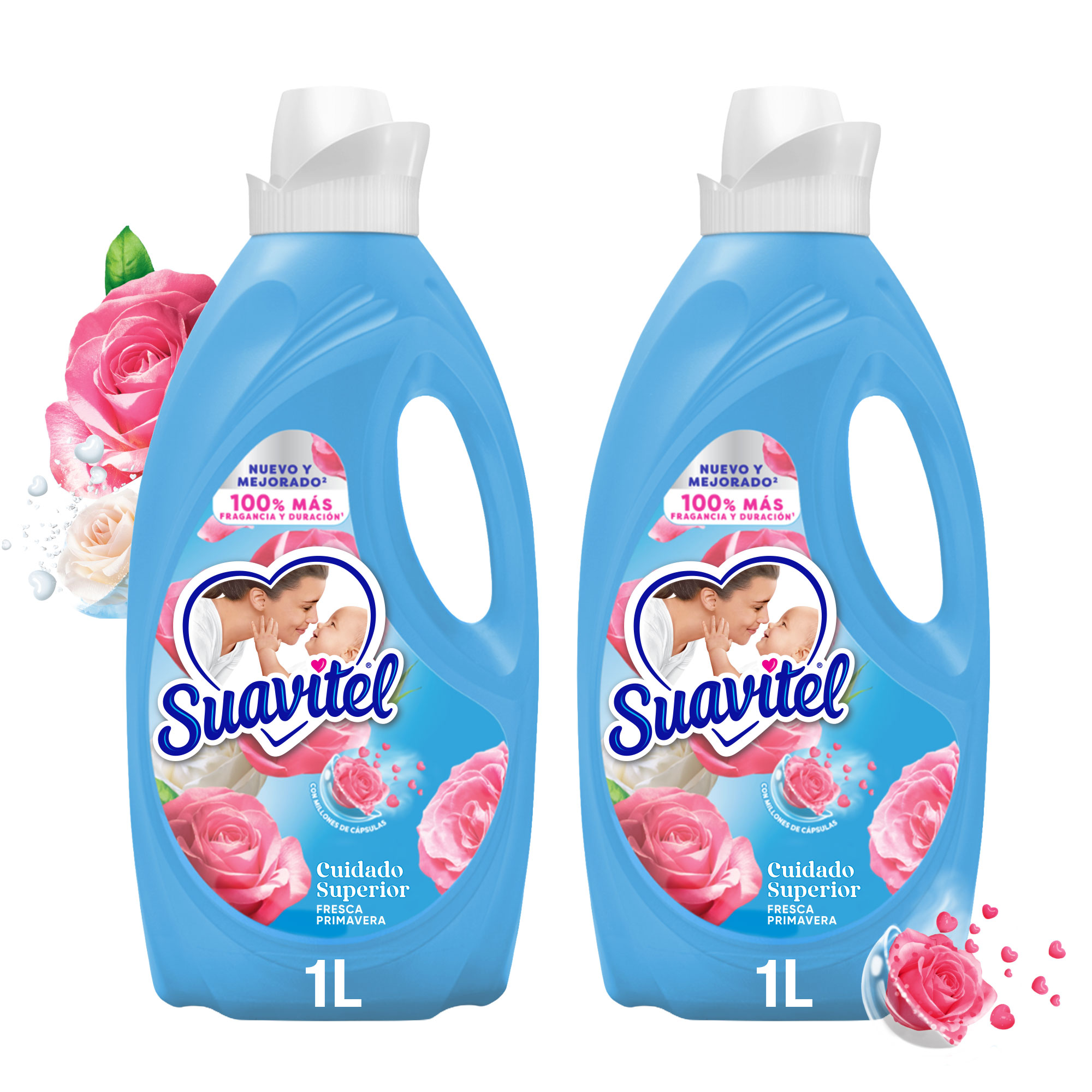 Suavitel Cuidado Superior Fresca Primavera 1L x 2