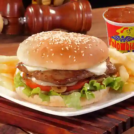 Combo Hamburguesa Sencilla Carne