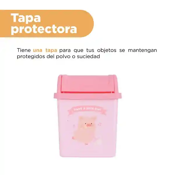 Papelera de Escritorio Serie Lulu The Piggy Miniso