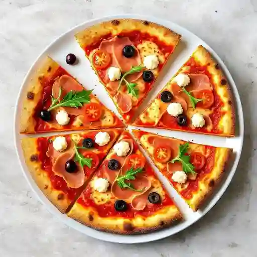 Rugula y jamon serrano x8