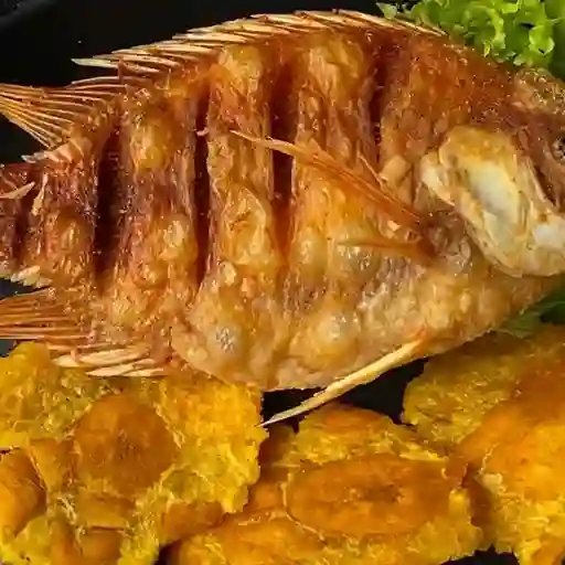 Porción de pescado con patacón