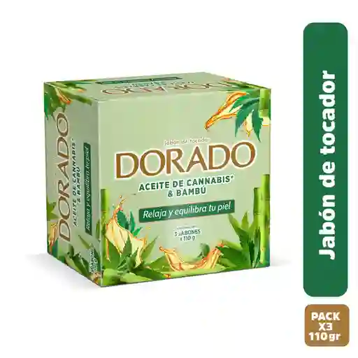 Jabón Dorado Aceite Cannabis y Bambu